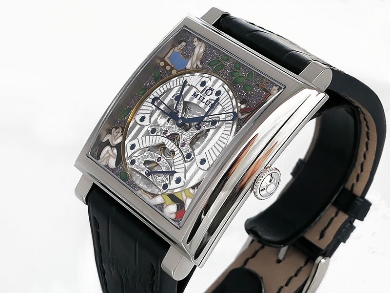 Milus Herios Tri-retrograde"Kamasutra" HERT830 18k White Gold LTD 18pc 42mm $ 73,500 NIB