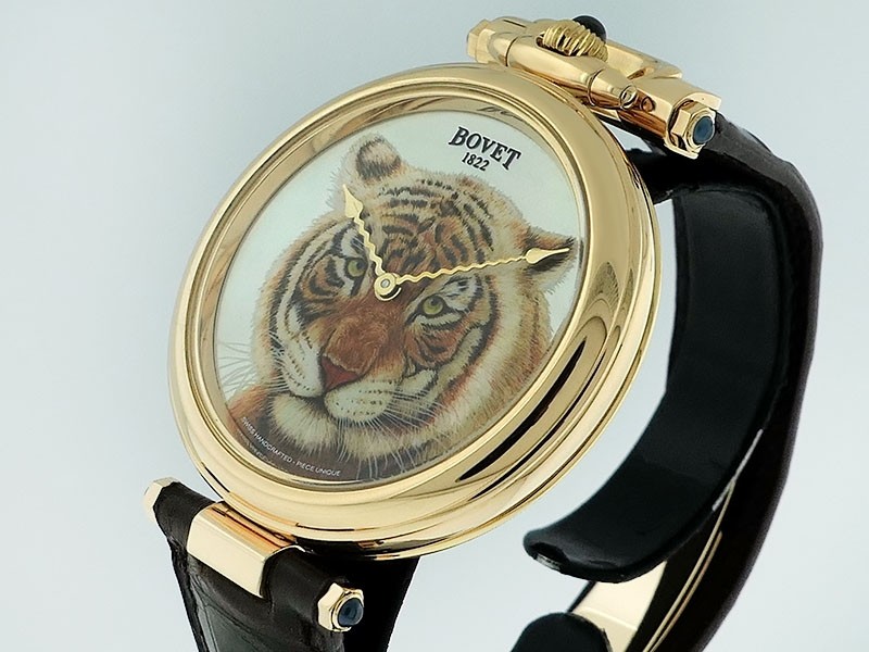 Bovet 1822 Amadeo Fleurier 43 Tiger Piece Unique D812 18k Rose Gold MOP LTD EST. Retail $100K LN