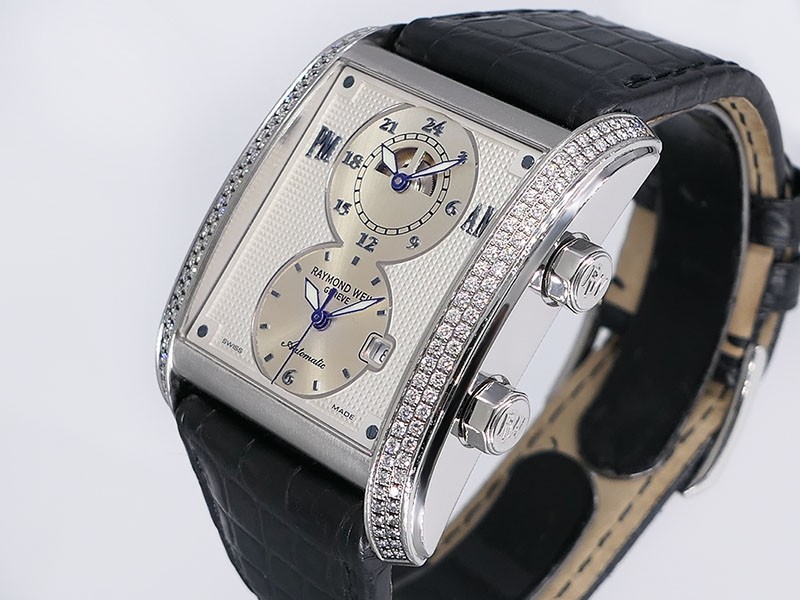 Raymond Weil Don Giovanni Cosi Dual Time/Diamonds 2888-SLA-65001 Stainless Steel Retail $9,995