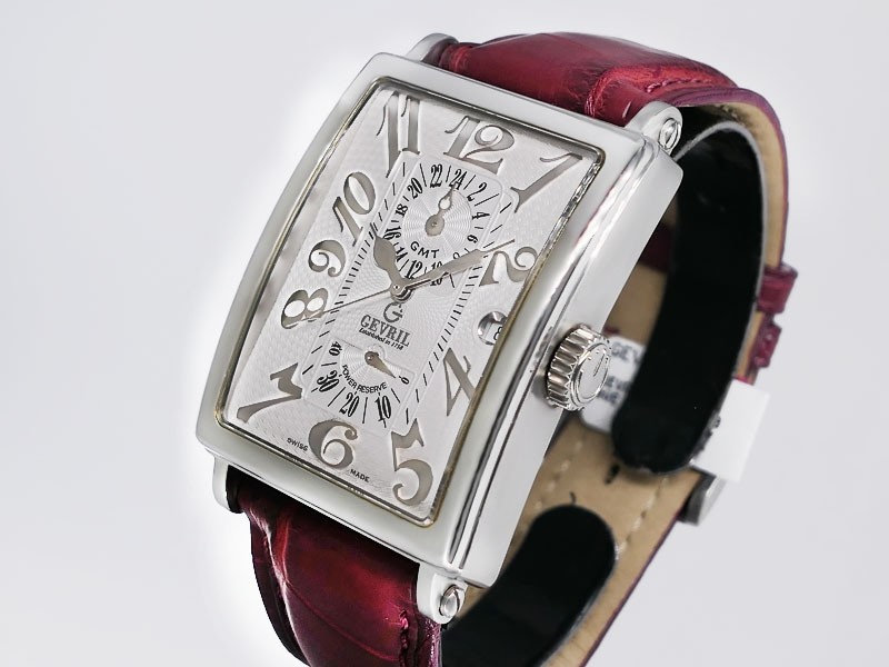 Gevril Avenue of Americas 5020 Automatic GMT Date Power Reserve LTD500PC Stainless Steel Retail $5,995