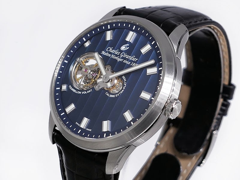 Charles Girardier 1809 Tourbillon 1759SS Stainless Steel Slim/Thin Case Depth: 8.6mm Retail $56,000 BNIB/NEW 