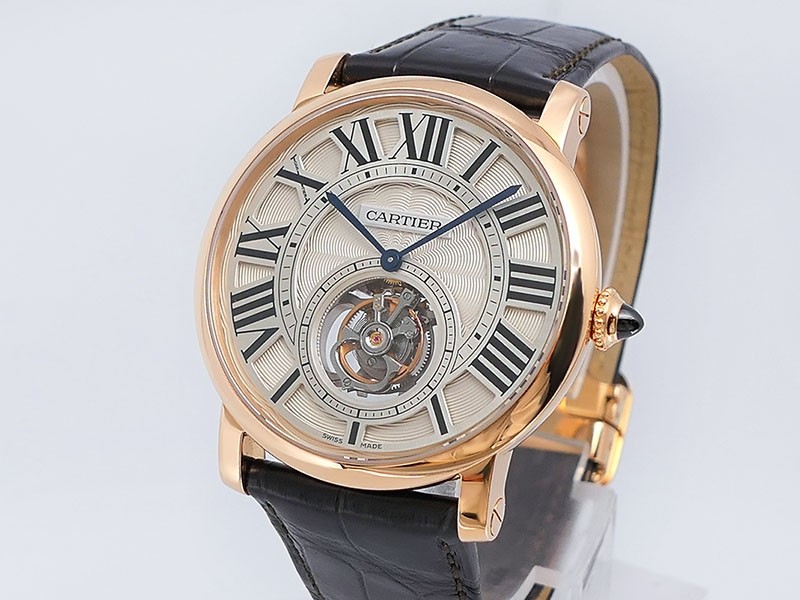 CARTIER ROTONDE DE CARTIER FLYING TOURBILLON W1556215 18K ROSE GOLD RETAIL $93,000 