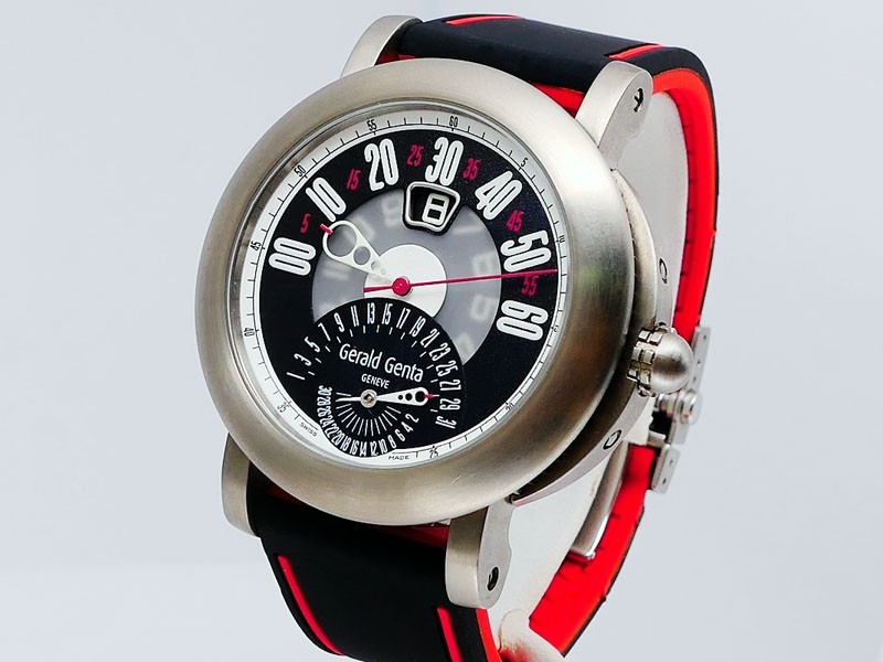 Gerald Genta Arena Sport Bi-Retro BSP-Y-80-263-B8-BD Titanium Retail $17,000 