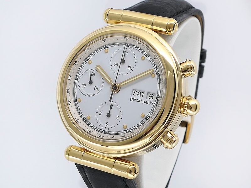 Gerald Genta Gefica "Bomba" G. 3188.7 18k Yellow Gold Modern "Vintage" 39mm $Priceless
