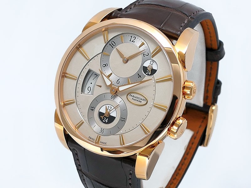 Parmigiani Fleurier Tonda Hemisphere Dual Time PFC231-1002400-HA1241 18k Rose Gold Retail $43,000 New 
