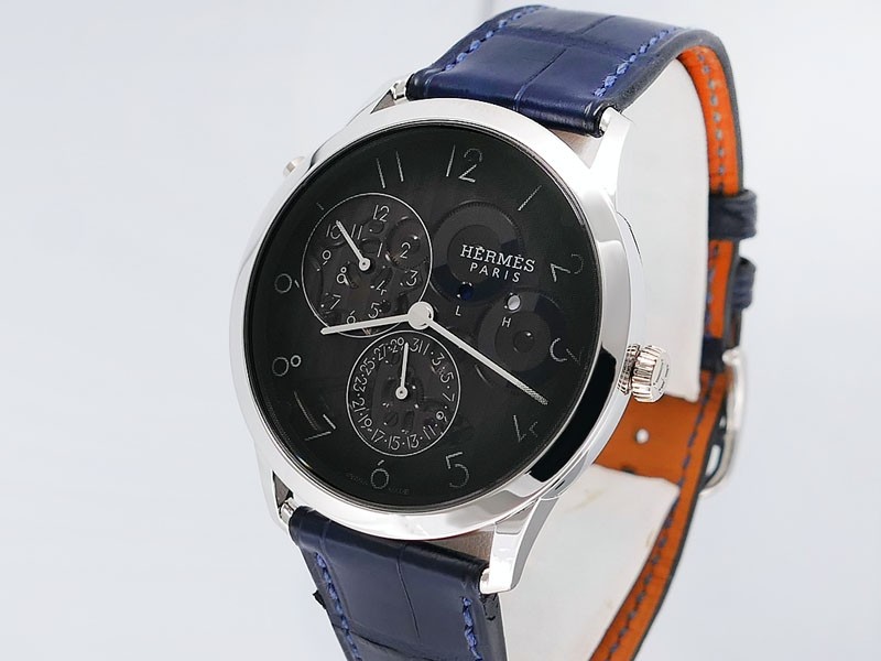 Hermès Slim d'Hermes GMT W054157WW00 Platinum LTD Retail $33,900