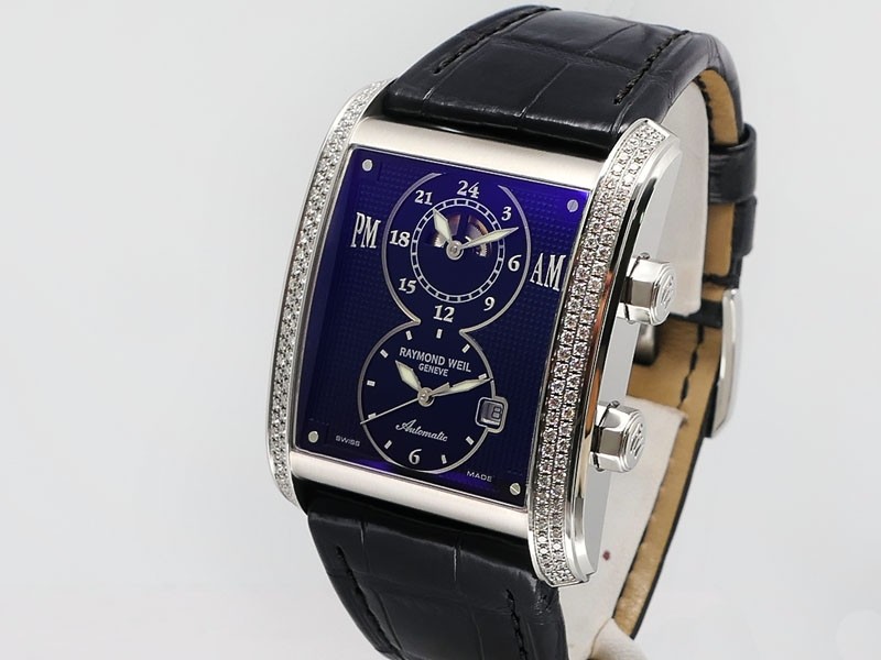 Raymond Weil Don Giovanni Cosi Dual Time/Diamonds 2888-SLA-65001 Stainless Steel Retail $9,995 