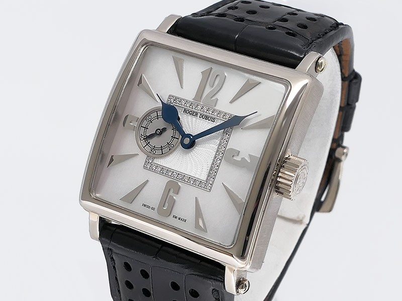 Roger Dubuis Lady's Golden Square MOP GS34 G34 98 0 3 73 18k White Gold w Diamonds "LTD 28 Pieces" Retail $33,600 (