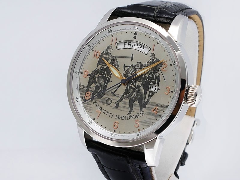 Zannetti Polo S RM 859 Stainless Steel Hand Made Day/Date LTD 42mm $9,800 NOS 