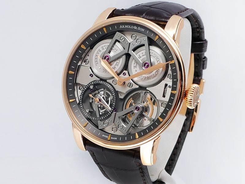 Arnold & Son Constant Force Tourbillon 1FCAR.B01A.C112R 18k Rose Gold TRUE BEAT Seconds LTD 28pc Retail $197,500 New