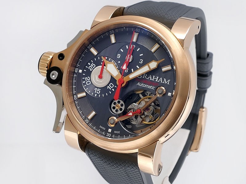 Graham Tourbillograph Trigger Havana 2TTAR. B03A. C86B 18k Rose Gold LTD 50pc Retail $125,800 