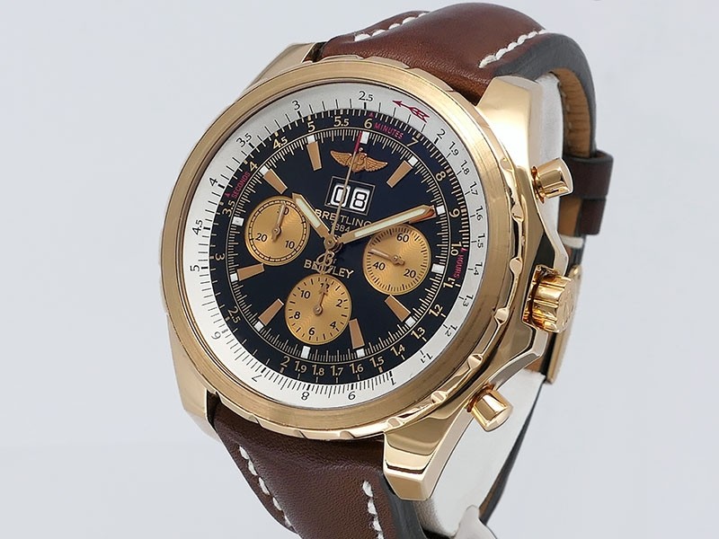 Breitling Bentley 6.75 Chronograph LE H44363 18k Rose Gold LTD 500 pieces Retail $28,500 