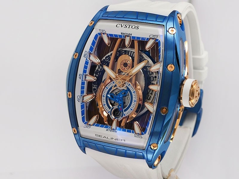 Cvstos Sealiner PS Challenger GT Skyblue C00103.4505001 PVD Coated Stainless Steel/N5 Retail $24,000 NOS-NEW