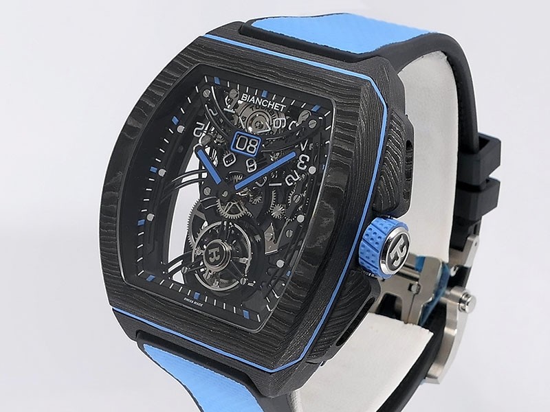 Bianchet Flying Tourbillon Grande Date B1.618 (Carbon Sky Blue) CBSBFTGD4 Titanium/Carbon Retail $81,500 New Unworn 