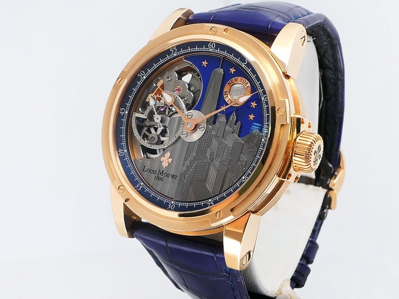 Louis Moinet Mecanograph New York LM-31.50.NY 18k Rose Gold LTD 60pc Retail $60,000
