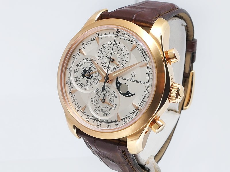 Carl F. Bucherer Manero Chronograph Perpetual Calendar 00.10906.03.13.01 18k Rose Gold LTD100p Retail $52,600