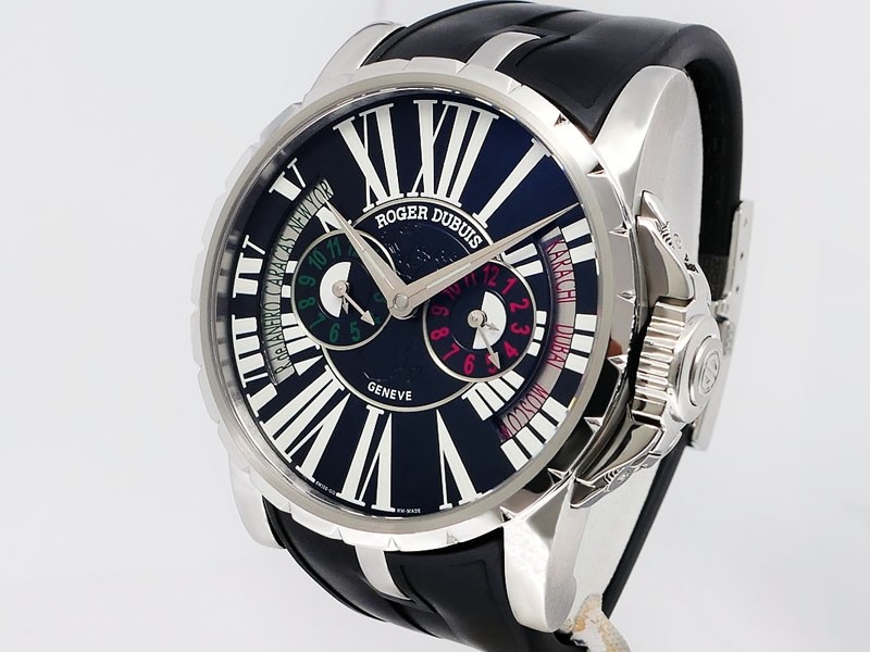Roger Dubuis Excalibur Triple Time Zone EX45 1448 9 Stainless Steel 45mm $45,000 