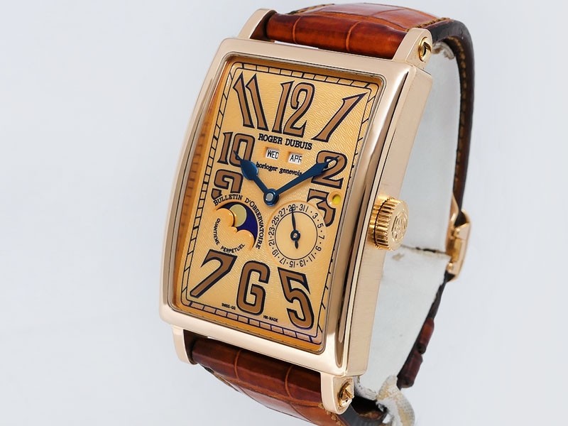 Roger Dubuis Much More Quantieme Perpetual Calendar MoonPhase Bulletin D’Observatoire M34 5739 5F11.66/03 18k Rose Gold LTD Retail $74,600 (