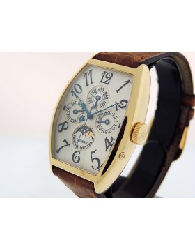 Franck Muller Casablanca 5850 Qp 18k Rose Gold Perpetual Calendar Moonphase Cintre Curvex Swiss watches Classwatches