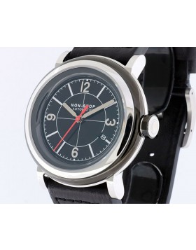 NON-STOP WATCHES DESIGNED IN LOS ANGELES, CIRCLE BLACK Black SILVER Red BBSR T5 SURGICAL TITANIUM/STAINLESS STEEL RETAIL $1,800 NEW TWO YEAR WARRANTY 