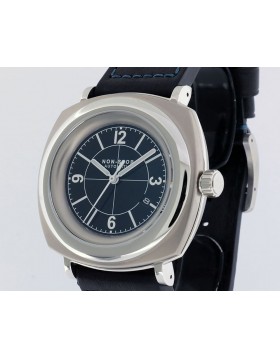 NON-STOP WATCHES DESIGNED IN LOS ANGELES, CUSHION Silver Black (SBWW) T5 SURGICAL TITANIUM CASE/ STEEL BEZEL 46MM RETAIL $1,800 NEW TWO YEAR WARRANTY (