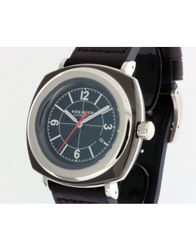 NON-STOP WATCHES DESIGNED IN LOS ANGELES, CUSHION BLACK BLACK RED BBWR T5 SURGICAL TITANIUM CASE/ STEEL BEZEL 46MM RETAIL $1,800 NEW TWO YEAR WARRANTY