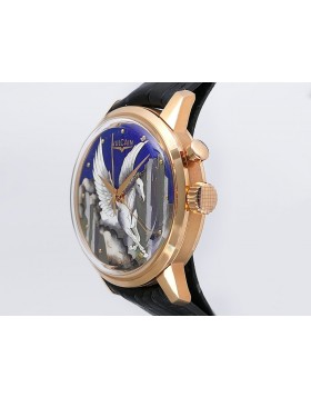 Vulcain 50s Presidents Cloisonné Grand feu "Pegasus" 200550.318L "The Watch for Presidents" Limited 18 piece Edition 18k Rose Gold Retail $55,600 NEW