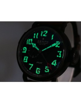 Zenith Pilot Montre D Aeronef Type 20 GMT 96.2431.693/21.C738 Titanium/ DLC LTD1903pc Retail $7,900 