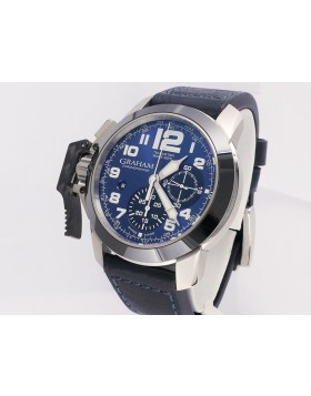 Graham Chronofighter Oversized Blue 2CCAC.U01A.T22S Stainless Steel & Ceramic Retail $7,50