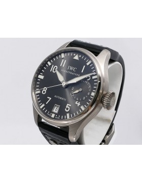 IWC Big Pilot's IW500402 18k White Gold Seven Day Power Reserve Date Retail $28,100