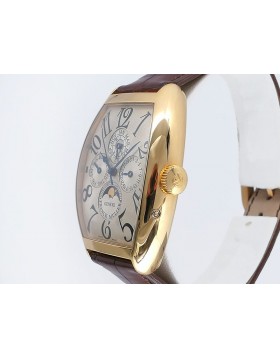 Franck Müller CasaBlanca Perpetual Calendar Moonphase 'Cintre Curvex" 6850 QP 18k Rose Gold Retail $48,500