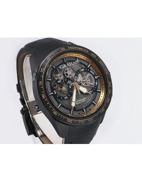 Graham Silverstone RS (RennSport) Skeleton Black DLC-coated Steel 2STAZ.B02A 18k Rose Gold LTD250pc Retail $20,210 