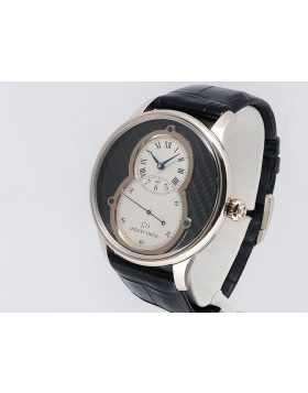Jaquet Droz Grande Seconde Circled J003034283 18k White Gold Carbon Fiber Dial LTD 88pc Rare Retail $23,400