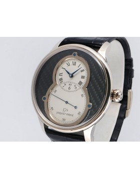Jaquet Droz Grande Seconde Circled J003034283 18k White Gold Carbon Fiber Dial LTD 88pc Rare Retail $23,400