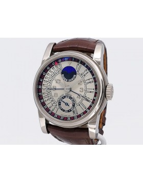 Roger Dubuis Hommage Bi-Retrograde Perpetual Calendar HO43.5710.0.3.53 18k White Gold "Rare" LTD 28pc 43mm $98,50