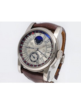 Roger Dubuis Hommage Bi-Retrograde Perpetual Calendar HO43.5710.0.3.53 18k White Gold "Rare" LTD 28pc 43mm $98,50