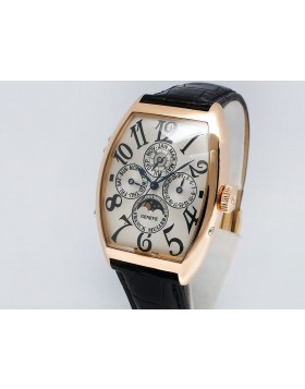 Frank Muller Casablanca Perpetual Calendar Moonphase 6850 QP 18k Rose Gold Retail $51,800