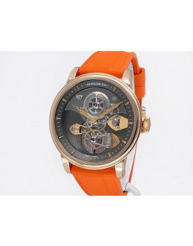 Arnold & Son Royal Collection TES Tourbillon 1SJAR.V01A.C112A 18k Rose Gold LTD28pc Retail $162,200 NEW Lighter Brown + 2 Rubber straps