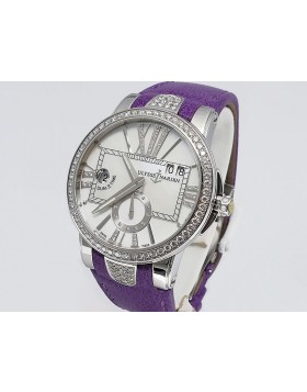 Ulysse Nardin Lady Executive Dual Time w/Diamonds 243-10B/391 Stainless Steel Retail $21,400