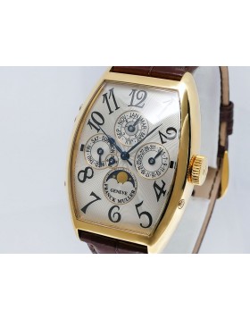 Franck Muller 5850 QP Perpetual Calendar Lunar 18k Rose Gold Leap Year plus 1additional strap Retail $45,800 (