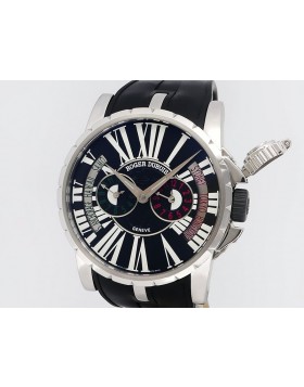 Roger Dubuis Excalibur Triple Time Zone EX45 1448 9 Stainless Steel 45mm $45,000 
