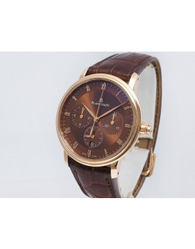 Blancpain Villeret Chronographe Single Button (Monopoussoir) 6185-3646-55B 18k Rose Gold Retail $27,900 (