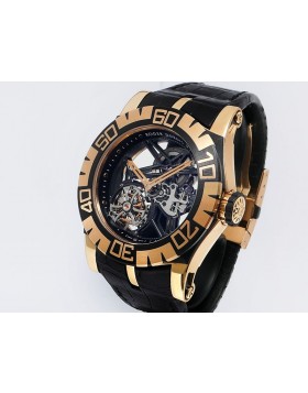 Roger Dubuis Skeleton Easy Diver Tourbillon SED48-02SQ-51-00/09000/B1 18k Rose Gold LTD 88pc Retail $138,900 