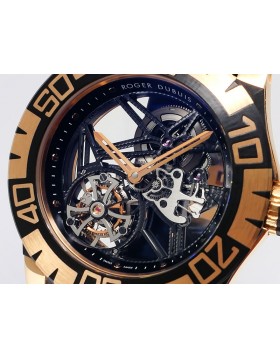 Roger Dubuis Skeleton Easy Diver Tourbillon SED48-02SQ-51-00/09000/B1 18k Rose Gold LTD 88pc Retail $138,900 