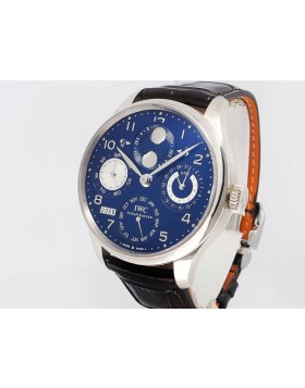 IWC Portuguese Perpetual Calendar DoubleMoon IW5032-03 18k White Gold Retail $45,200