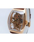 Franck Muller Cintree Curvex Skeleton 8880 B S6 SQT 18k Rose Gold 7Day Retail $55,000 Never worn