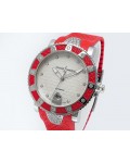 Ulysse Nardin Lady Diver Red Bezel w/Diamonds 8103 101E 3C/10.16 Stainless Steel Mother of Pearl dial 40mm $12,400
